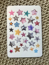 Load image into Gallery viewer, Mixed Media Star Small Sticker Sheet
