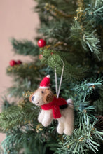 Load image into Gallery viewer, Felt Dog Holiday Ornament