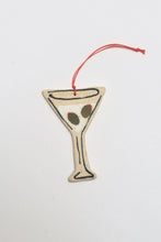 Load image into Gallery viewer, Ceramic Ornament - Olive Martini
