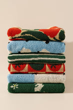 Load image into Gallery viewer, Blue + White Star Checkers Cotton Terry Towel