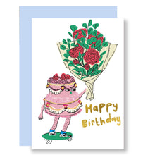 Load image into Gallery viewer, Cake On Skates Birthday Card