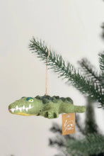 Load image into Gallery viewer, Felt Gator Holiday Ornament