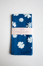Load image into Gallery viewer, Cyanotype Flower Kitchen Tea Towel