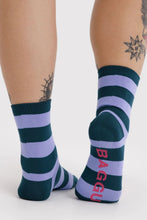 Load image into Gallery viewer, Crew Sock - Malachite Stripe