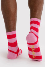 Load image into Gallery viewer, Crew Sock - Pink Stripe