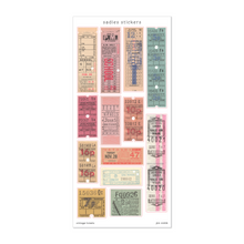 Load image into Gallery viewer, Vintage Tickets Junk Journal Sticker Sheet