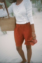 Load image into Gallery viewer, Linen Simple Short - Red Stripe