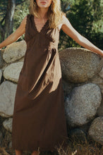 Load image into Gallery viewer, Makinna Poplin Dress- Chocolate