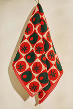 Load image into Gallery viewer, Tomato &amp; Olive Cotton Terry Towel