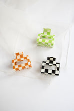 Load image into Gallery viewer, Small Checkered Hair Claw Clips