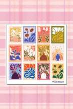 Load image into Gallery viewer, Sticker Sheet- Floral Rectangles
