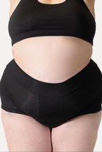 Load image into Gallery viewer, Black high waisted period underwear womens plus size
