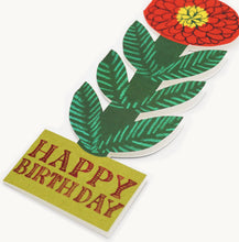 Load image into Gallery viewer, Cheery Flower Tall Birthday Card