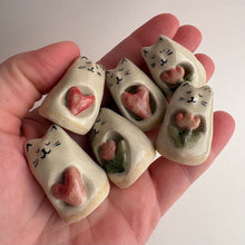 Load image into Gallery viewer, Tiny Carved Ceramic Cat Figurine