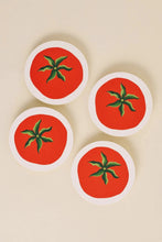 Load image into Gallery viewer, Tomato Coasters - Set of 4
