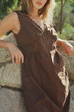 Load image into Gallery viewer, Makinna Poplin Dress- Chocolate