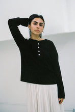 Load image into Gallery viewer, Hemp Bay Henley - Black