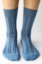 Load image into Gallery viewer, Cable Cotton Dress Socks - Multiple Colours