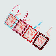 Load image into Gallery viewer, Photo Frame Keychain - Red with Blue Polka Dots