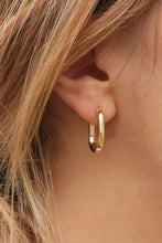 Load image into Gallery viewer, Oval hoops in gold