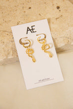 Load image into Gallery viewer, Snake Huggie Hoops