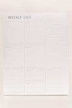Load image into Gallery viewer, Weekly List Pad in minimal design